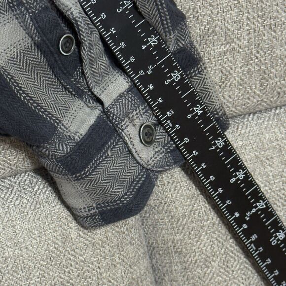 Ruff Hewn Men’s Flannel Shirt Black Grey Plaid Long Sleeve Button Front Size XL - Picture 13 of 15